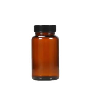 150ml 200ml 300ml Amber Pill Glass Bottle with Cap
