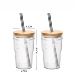 16oz glass jar with bamboo lid