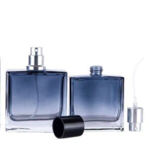 50ml 100ml Rectangle Perfume Glass Bottle with Sprayer Lid