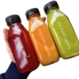 10oz Square Glass Bottle with ROPP Lid